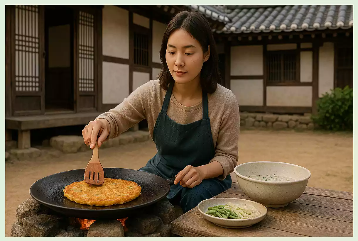 Kimchi Pancake Golden Recipe -The Ultimate Korean Comfort Food 3 Kimchi Pancake_Golden Recipe_Serving Kimchi Pancake
